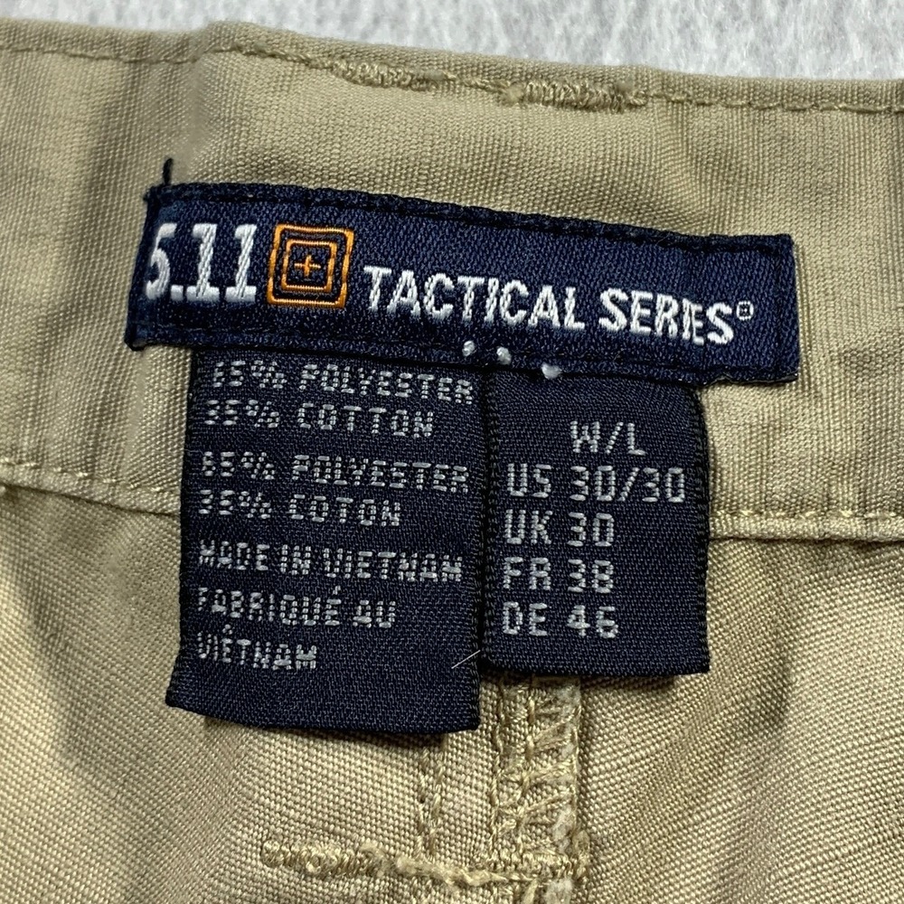 5.11 Tactical Pants Men's 30x30 Khaki Taclite Pro Ripstop Cargo Utility Outdoor - Picture 8 of 10